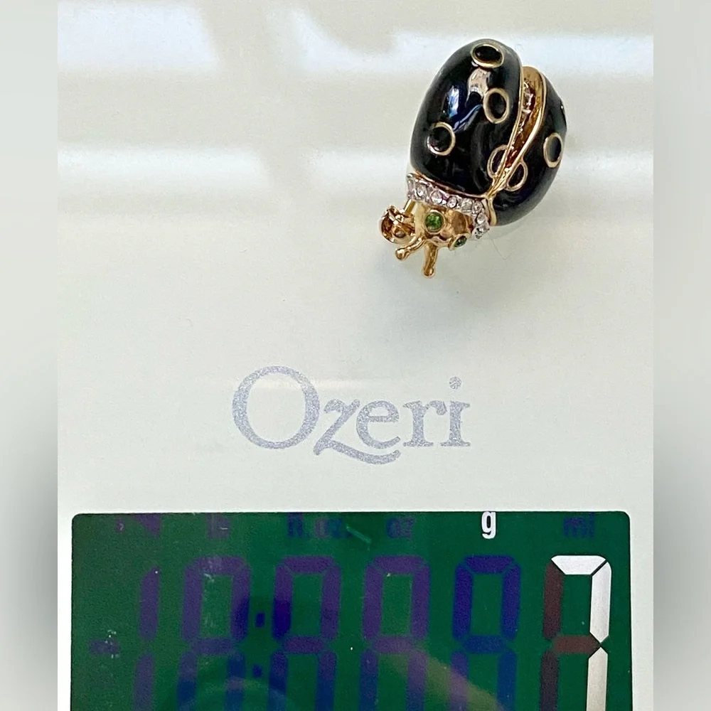 Vintage St. John Gold and Black Enamel Ladybug Brooch RARE - Picture 6 of 8